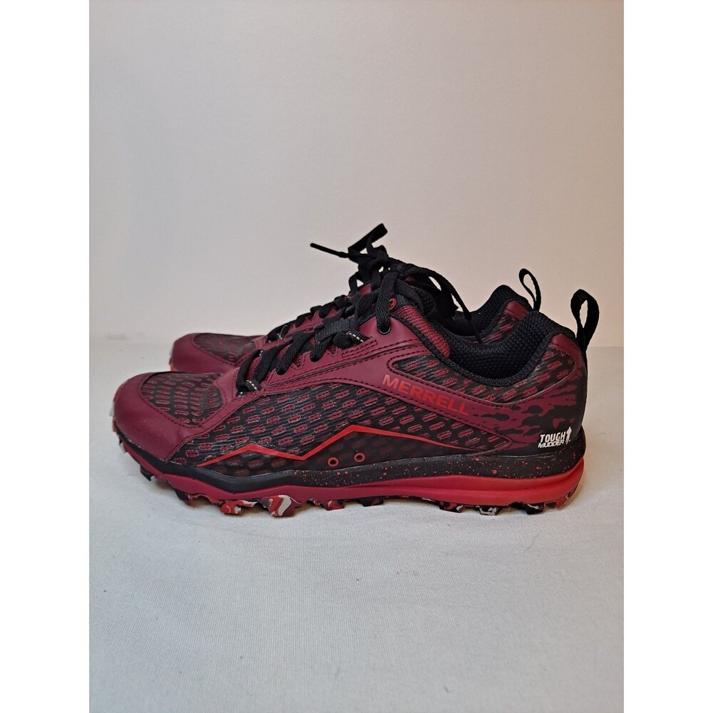 Merrell All Out Crush Trail Running Shoes Womens Size 8.5 Tough Mudder Beet Red